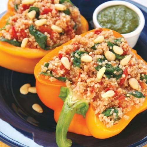 Rezept Paprika mit Quinoa-Füllung